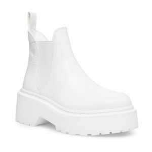 Steve Madden Shadow White Crocodile boots